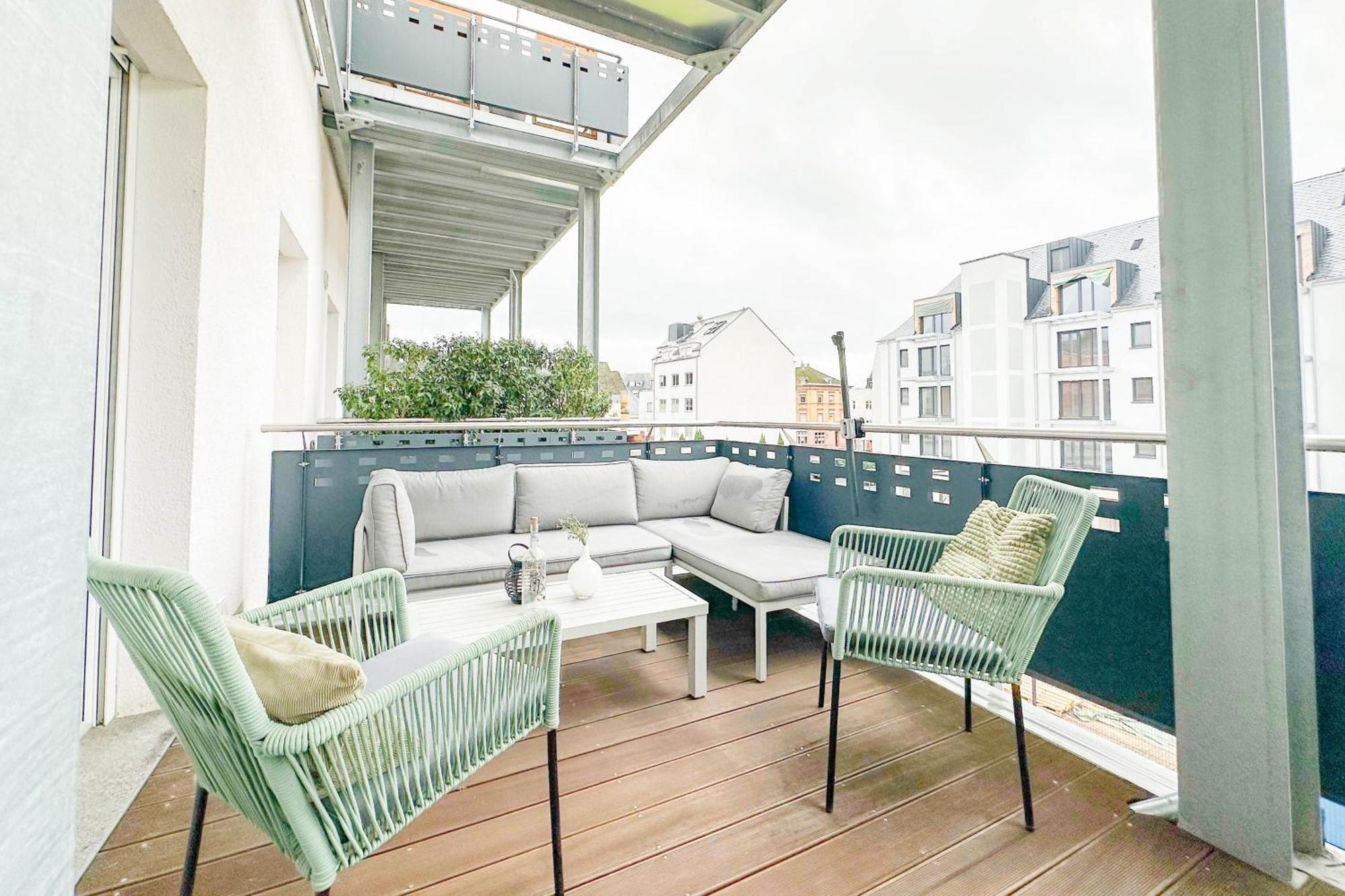 Modernes Trierer Cityloft Mit Grossem Balkon Εξωτερικό φωτογραφία